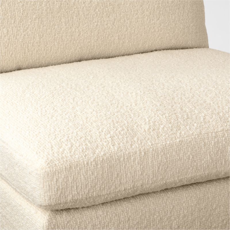 Stormo Ivory Boucle Armless Chair - Image 1