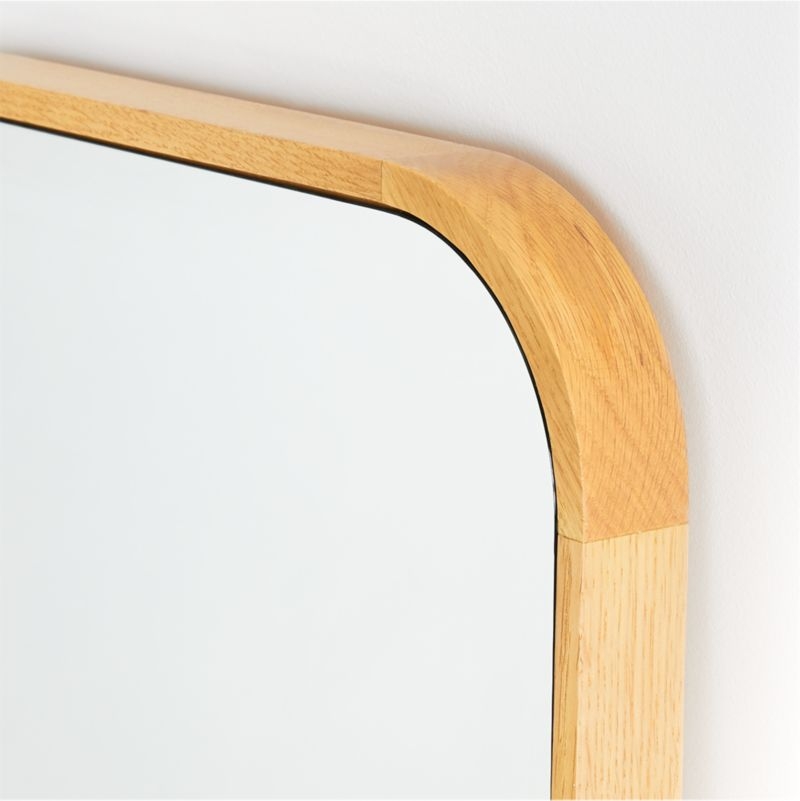 Edge Oak Rectangle Standing Mirror - Image 2