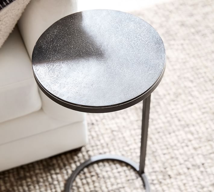 Duke Round Metal Accent Table, Bronze - Image 3