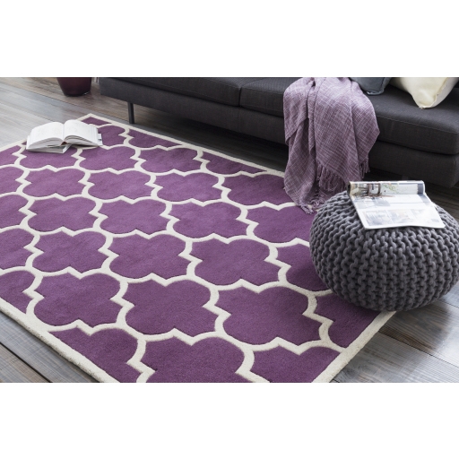 Transit Purple Indoor 8' x 8' Handmade Rug - Image 1