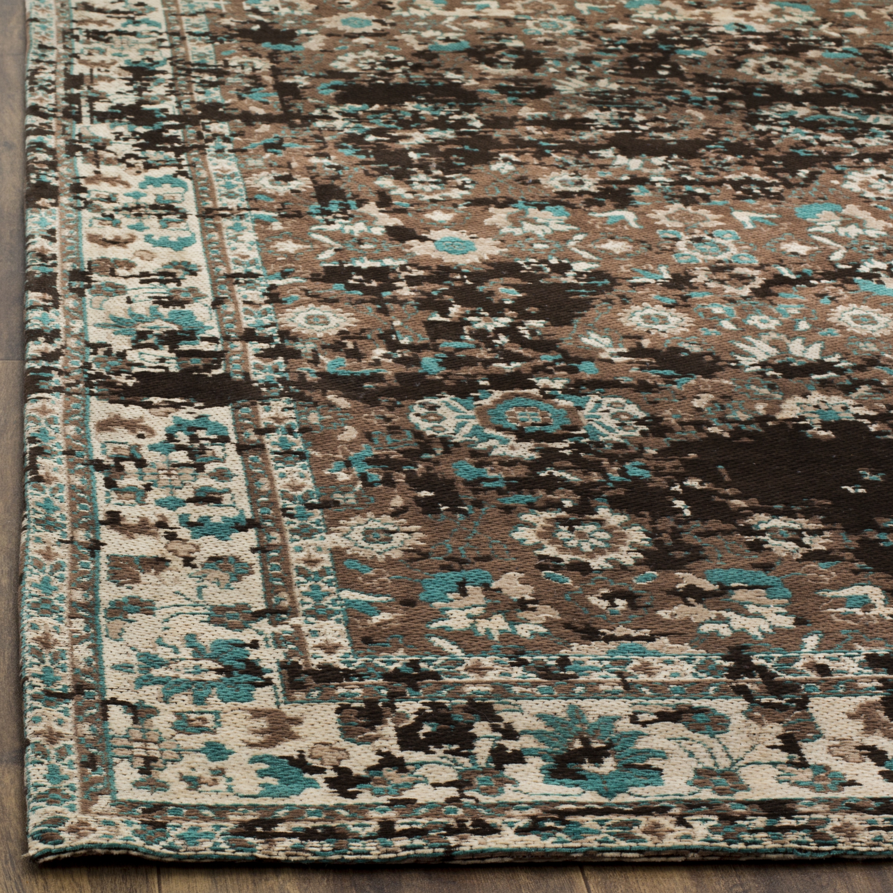 Arlo Home Woven Area Rug, CLV226A, Teal/Beige,  8' X 10' - Image 1