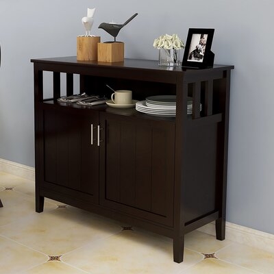 Kitchen Storage Sideboard And Buffet Server Cabinet-Brown Color - Image 0