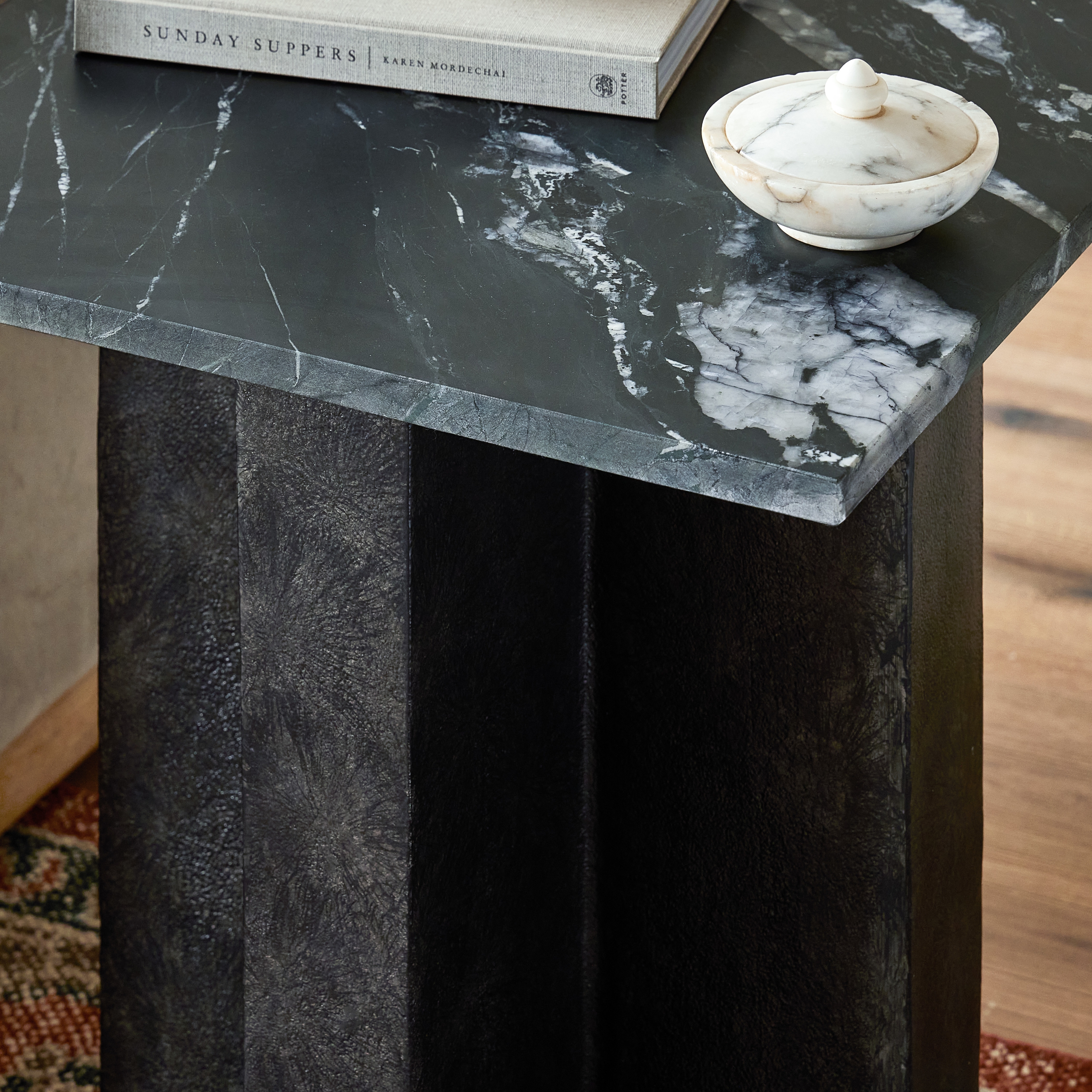 Terrell End Table-Black Marble - Image 11