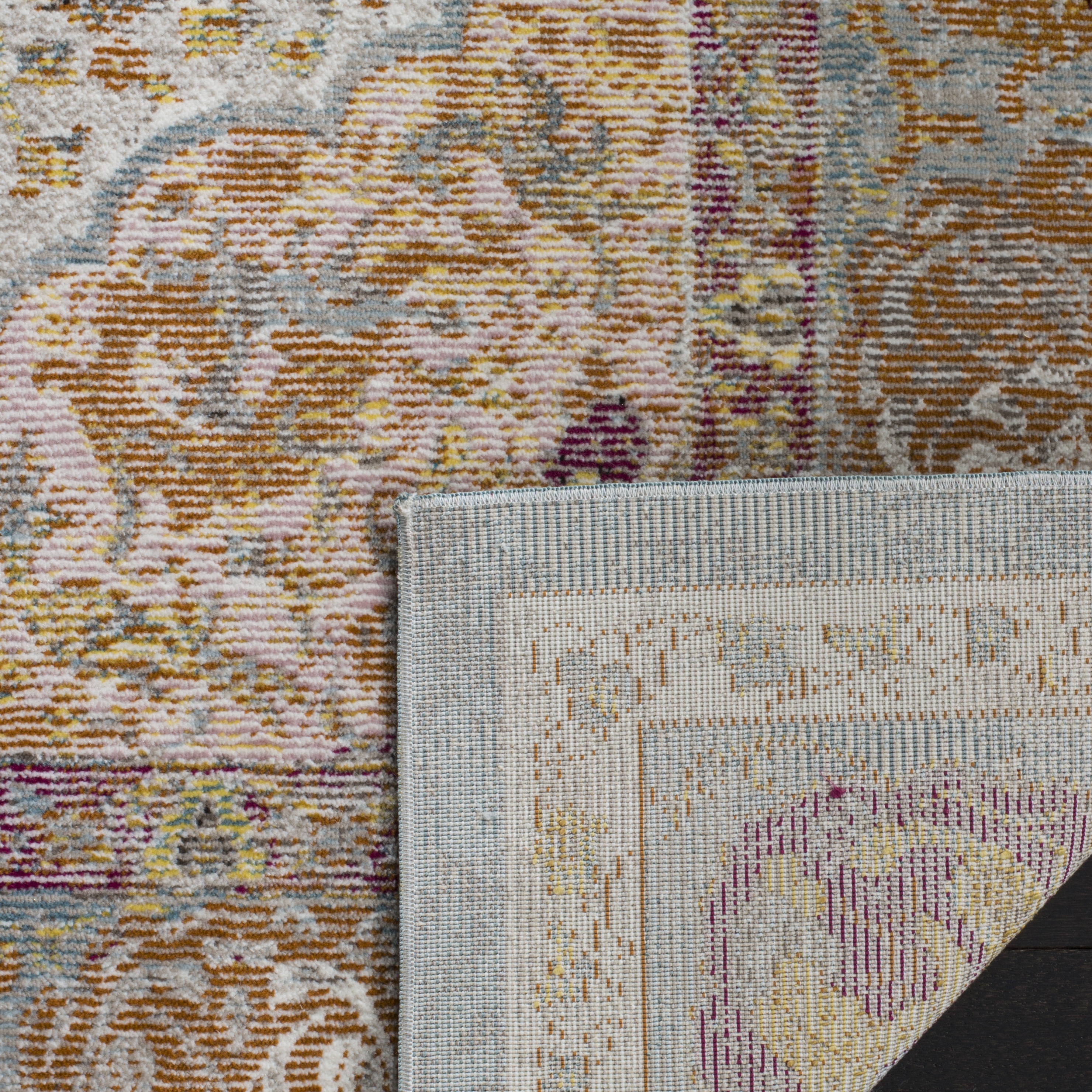 Arlo Home Woven Area Rug, ARA120E, Beige/Orange,  5' 1" X 7' 6" - Image 3