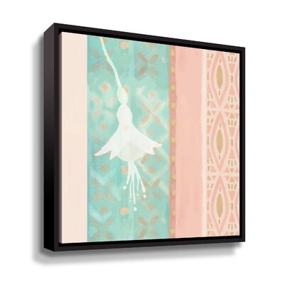 Pink And Mint Flower Panel By Flora Kouta Gallery - Image 0