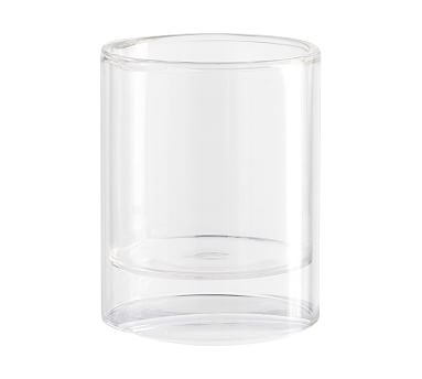Floating Glass Pillar Holder, Clear, Small - Image 0