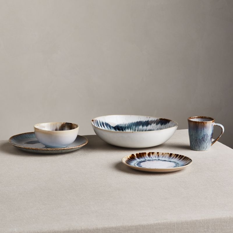 Julo Blue Salad Plates, Set of 8 - Image 1