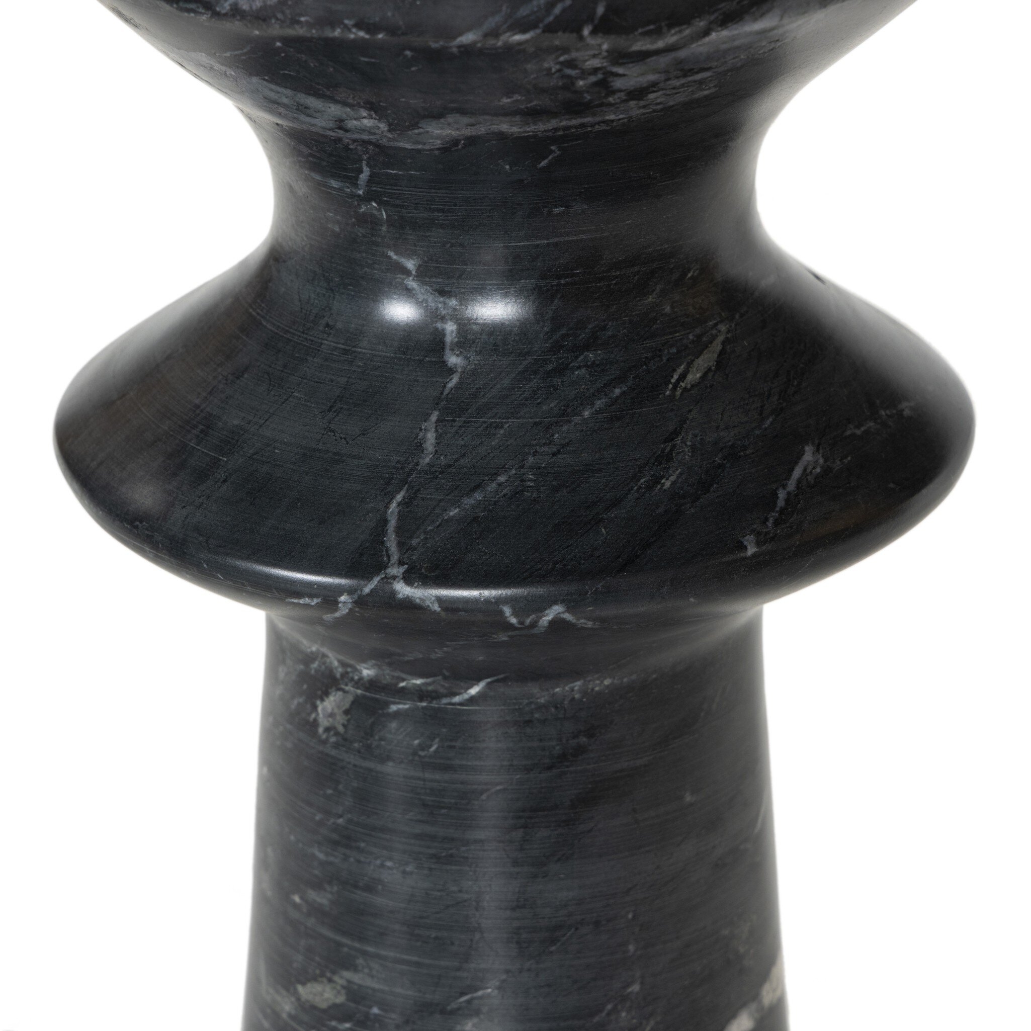 Skylar End Table - Black Marble - Image 4