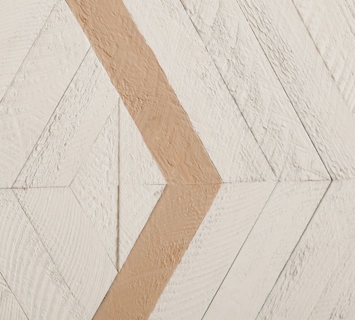 Aleksandra Zee Inlaid Wood Wall Art, White/Camel, 4' x 4' - Image 1