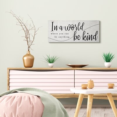 Be Anything, Be Kind Phrase Whimsical Country Typography - Image 0