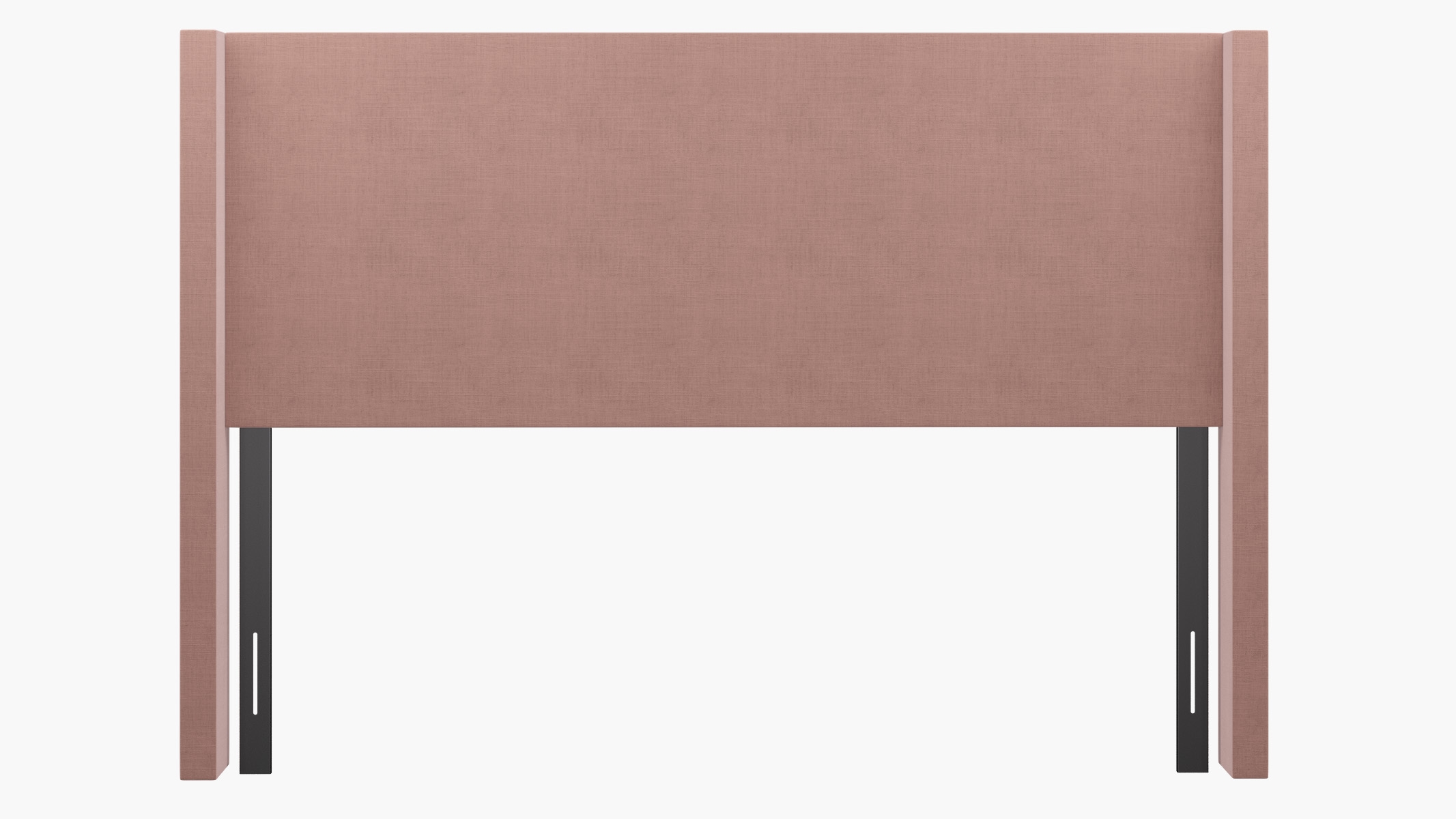 Modern Wingback Headboard, Blush Everyday Linen, King - Image 1