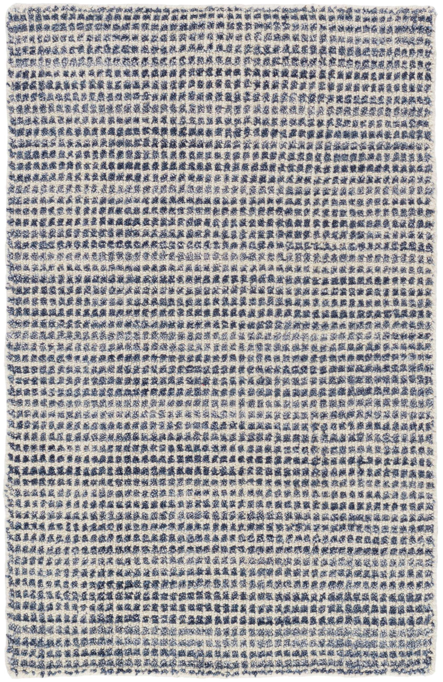 Homer Blue Hand Loom Knotted Wool/Viscose Rug - Image 0