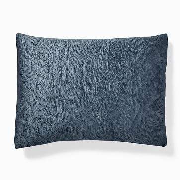 Silky TENCEL Cotton Matelasse Duvet, Standard Sham, Stormy Blue - Image 0