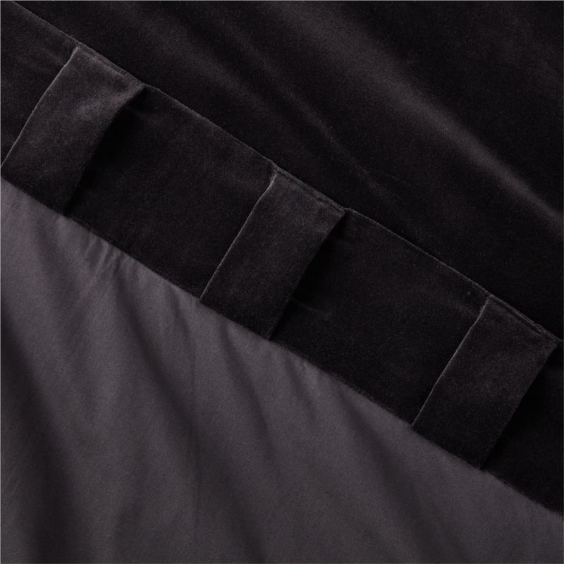 Black Velvet Window Curtain Panel 48''x96'' - Image 3