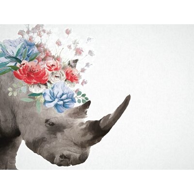 Fancy Rhino - Wrapped Canvas Painting Print - Image 0