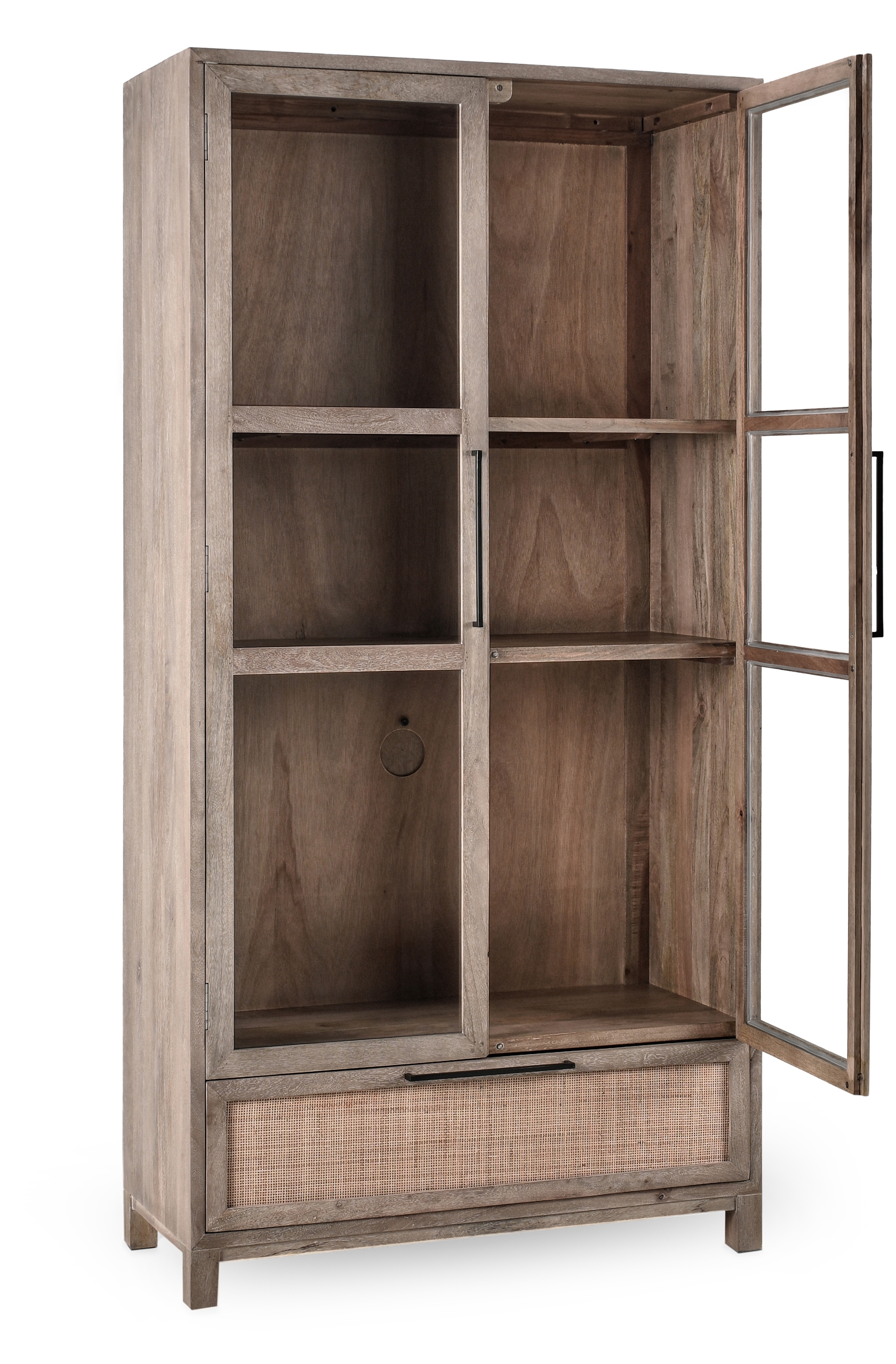 Jensen 2Dr 1Dwr Tall Cabinet Taupe - Image 3