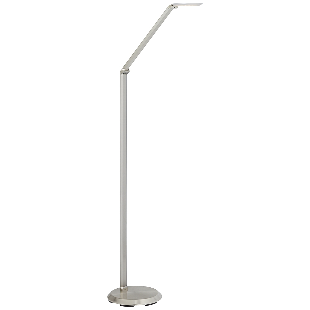 Possini Euro Kobie Adjustable Satin Nickel LED Task Floor Lamp - Image 0