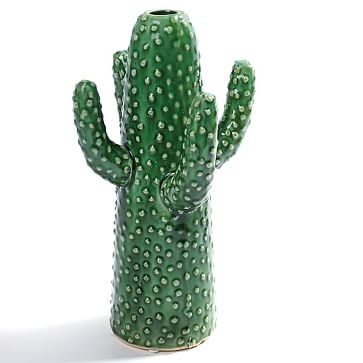 Glass Cactus Vase, Large - Image 1