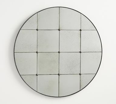Markle Round Antique Glass Wall Mirror, 40.5"W - Image 0