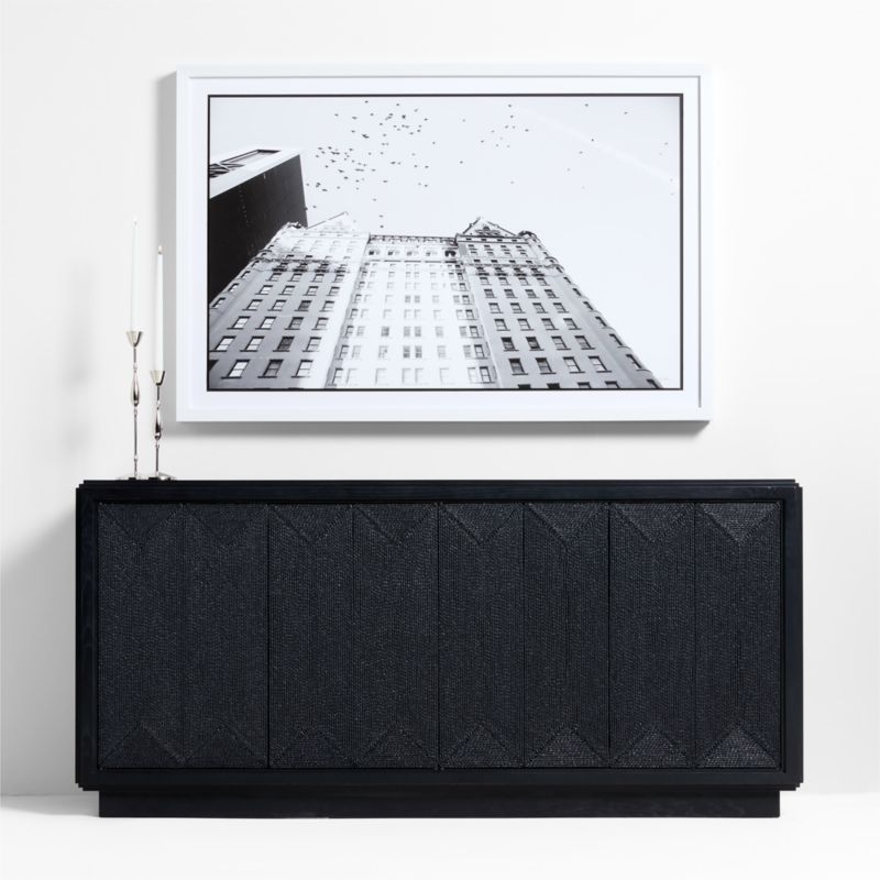 "Flight Over the Plaza" by Carly Tabak 54"x36" Framed Photography Print - Image 1