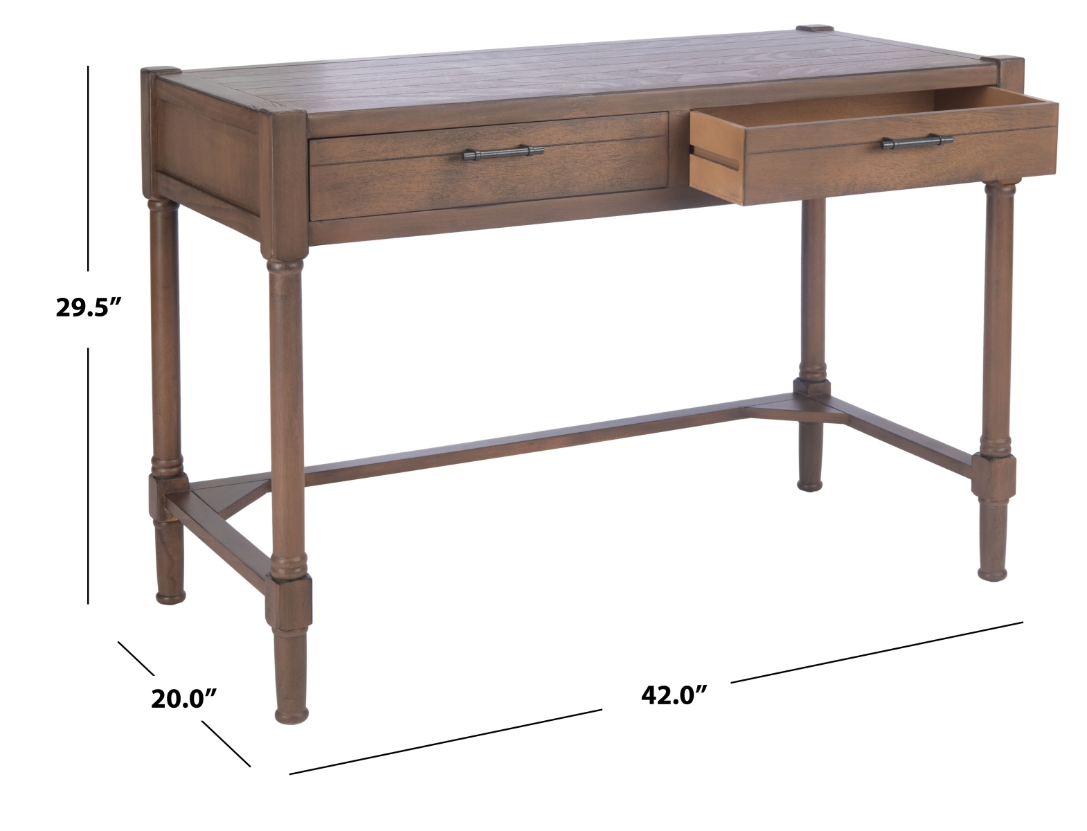 Filbert Writing Desk - Brown - Safavieh - Image 8