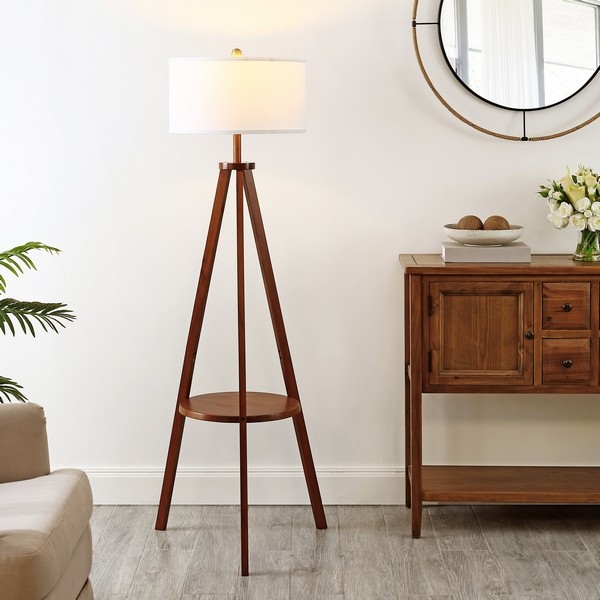 Faris 62" Floor Lamp - Walnut - Image 1