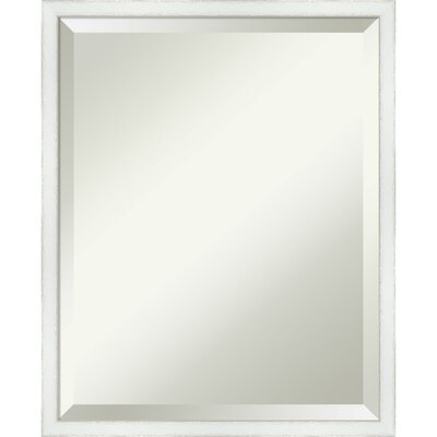 Breeze Distressed White Bathroom Vanity Wall Mirror - Image 0
