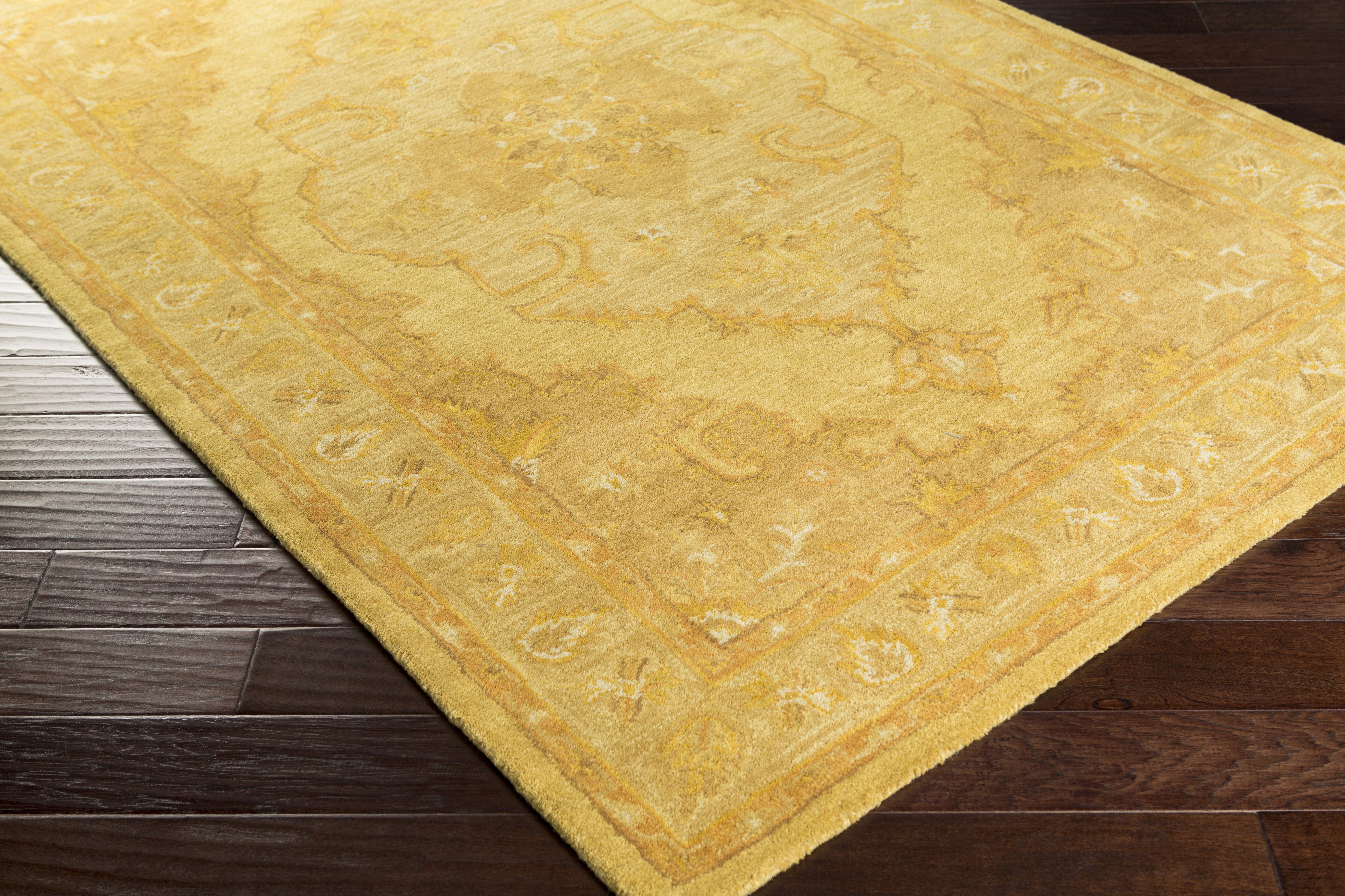 Middleton Yellow Indoor 4' x 6' Handmade Rug - Image 6
