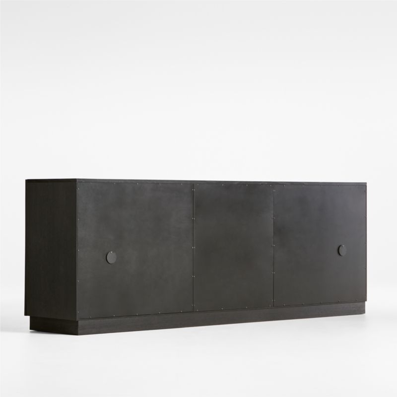Calypso 90" Black Wood Storage Media Console - Image 5