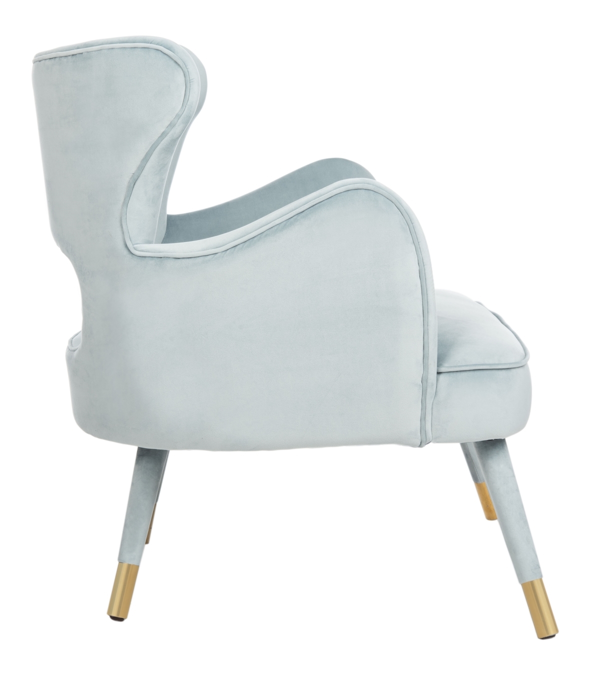 Blair Wingback Accent Chair - Slate Blue / Gold - Safavieh - Image 6