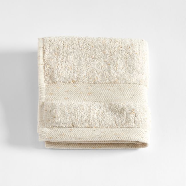 Organic Turkish Cotton Natural Beige Fleck Wash Cloth - Image 0