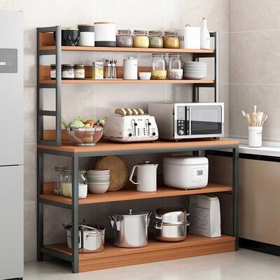 5 Tiers Kitchen Baker's Rack Utility Storage Shelf Microwave Stand Cart Kitchen Organizer Rack - Image 0