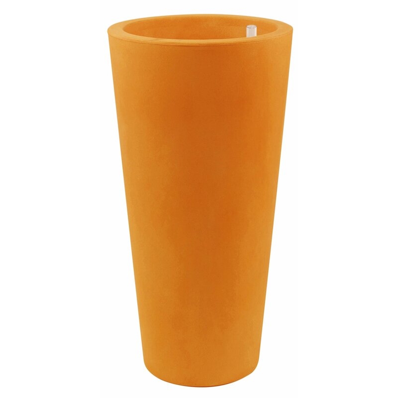 Vondom Cono Self-Watering Resin Pot Planter Color: Orange, Size: 24" H x 23.5" W x 23.5" D - Image 0