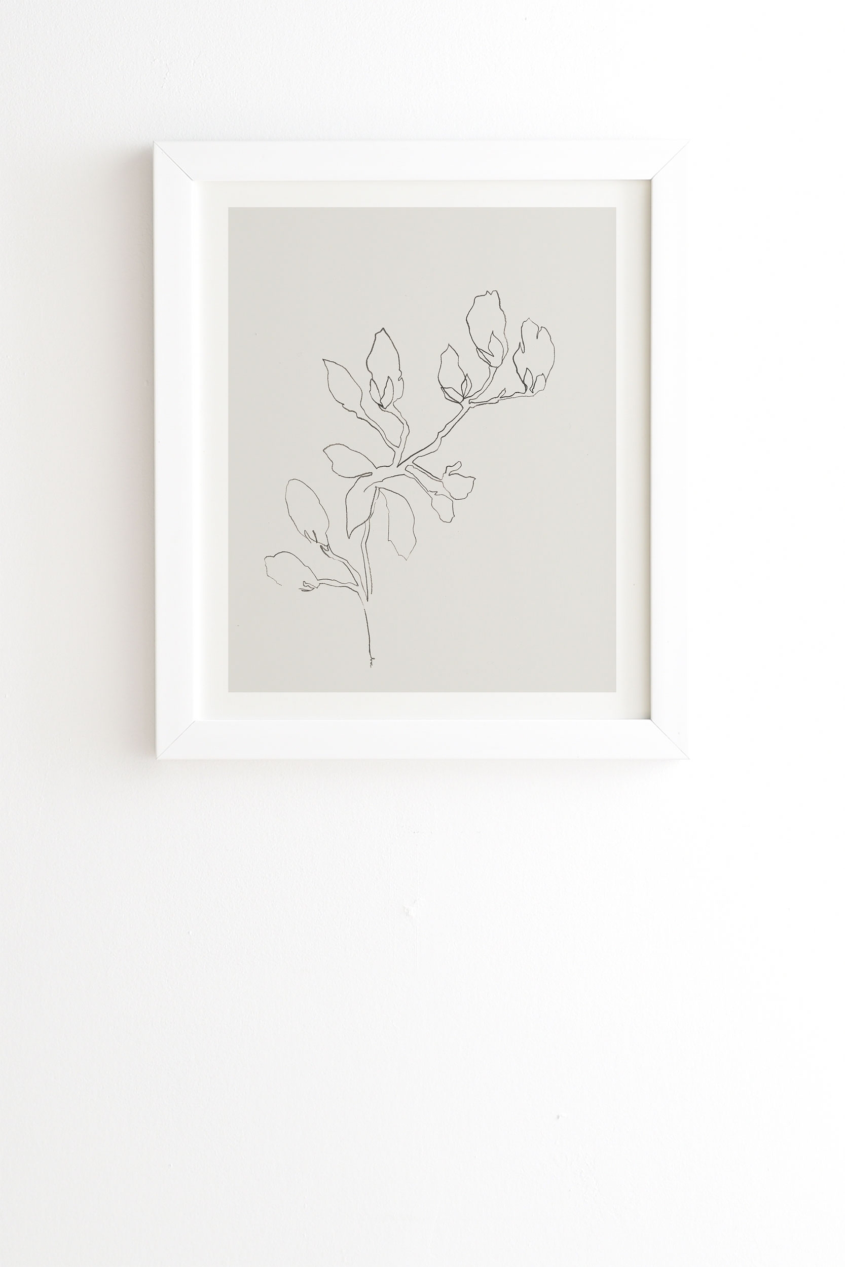 Floral Study No 3 by Megan Galante - Framed Wall Art Basic White 12" x 12" - Image 0