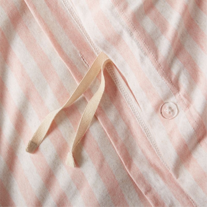 Comfy Tee Pink Stripe Organic Cotton Jersey Kids Twin Duvet Cover - Image 4