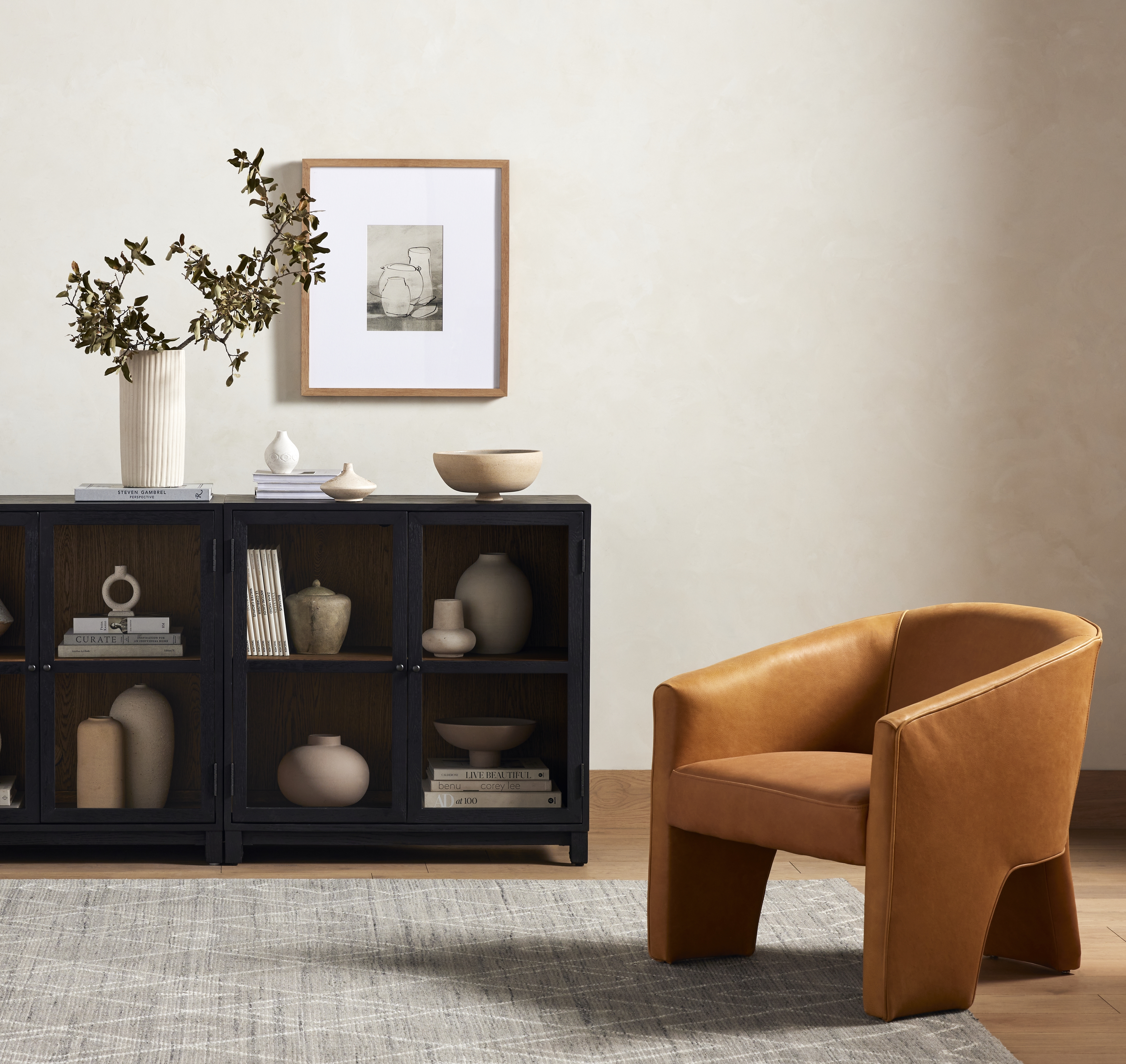 Millie Small Cabinet-Drifted Matte Black - Image 1