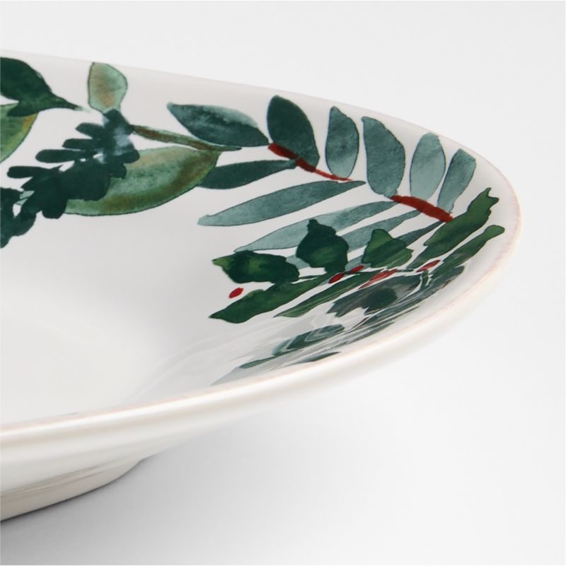 Marin Winter Botanical Stoneware Oval Platter - Image 1
