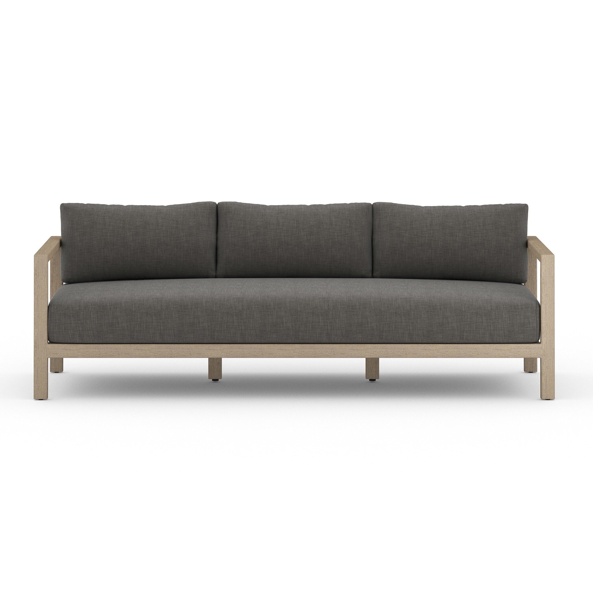 Sonoma Outdoor Sofa, Washed Brown - Venao Charcoal - Image 2