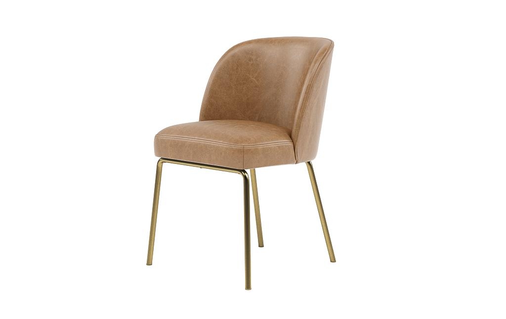 Graham Leather Metal Framed Upholstered Chair - Image 2