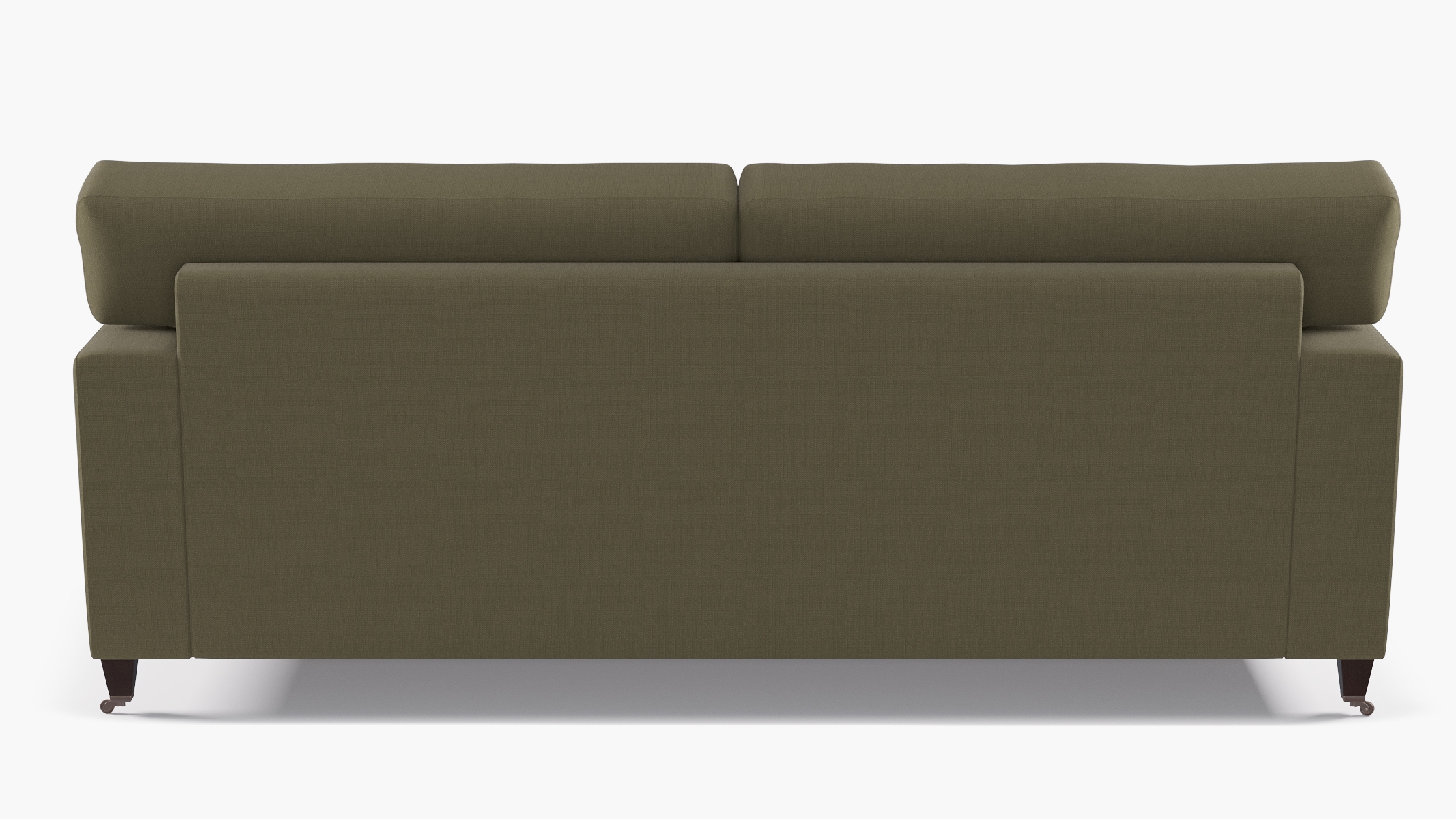 Classic Sofa, Olive Linen, Espresso - Image 3