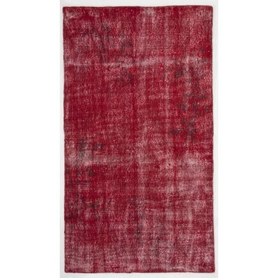 One-of-a-Kind Hand-Knotted 1960s Red 3'10" x 6'9" Area Rug - Image 0