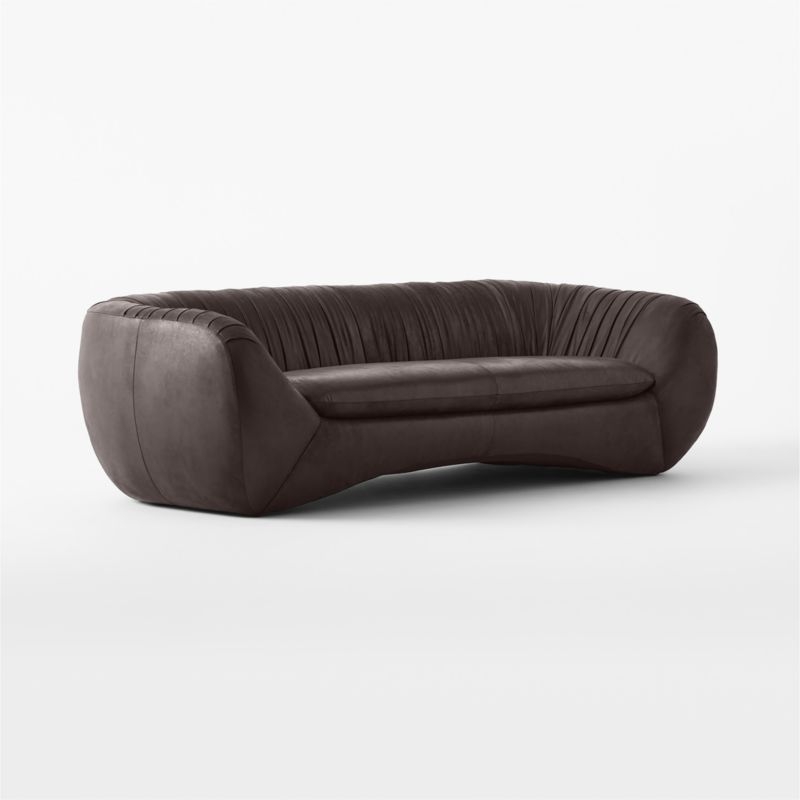 Cecil Black Leather Sofa - Image 2