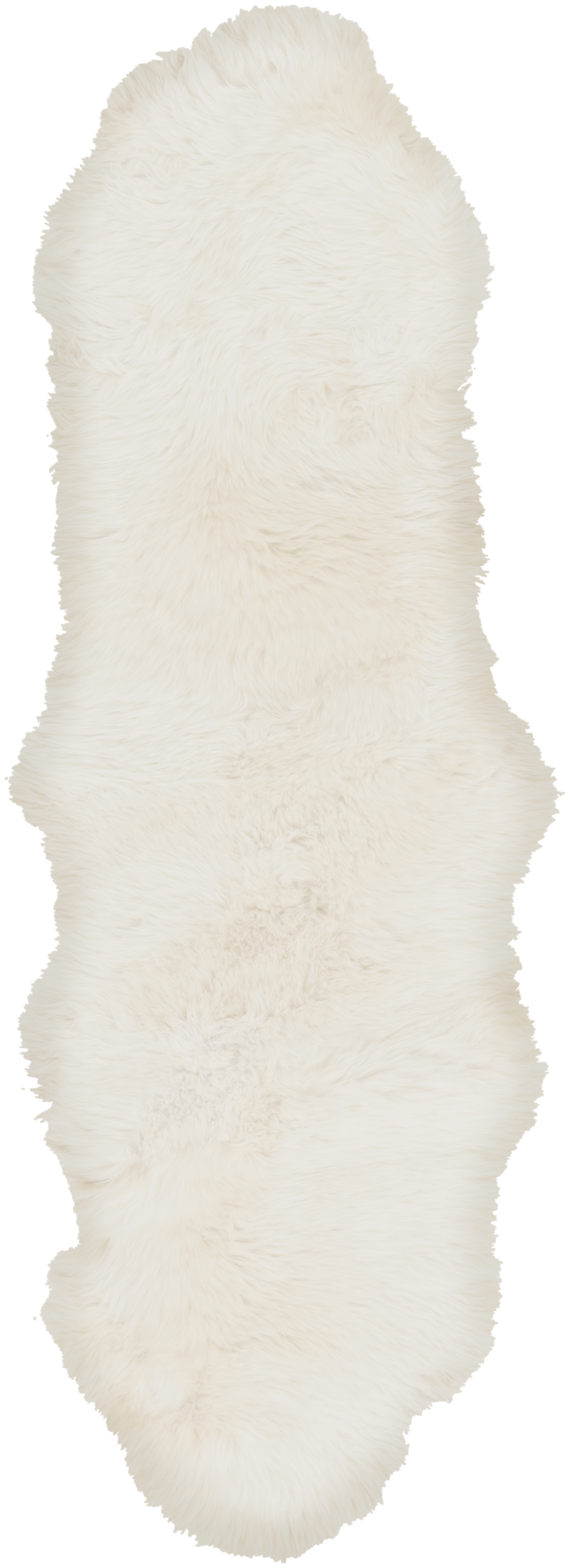 Sheepskin Runner Rug, Ivory, 2' x 6' - Image 0