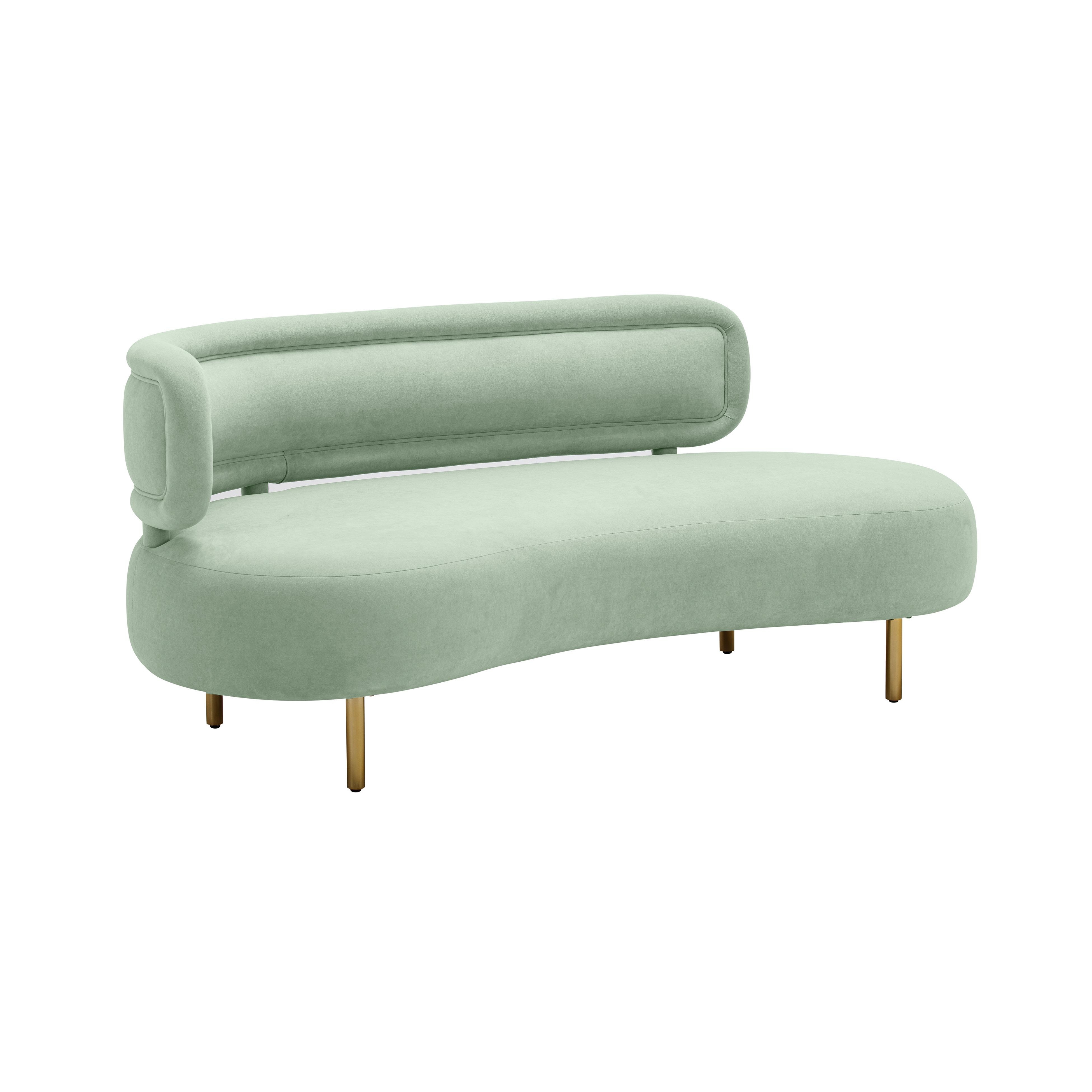 Tischa Mint Green Velvet Sofa - Image 0