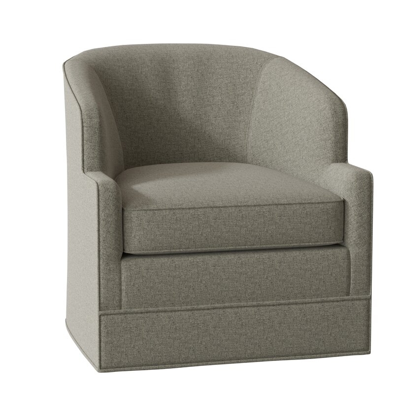 Fairfield Chair Manning Swivel Barrel Chair Body Fabric: 8789 Stone - Image 0