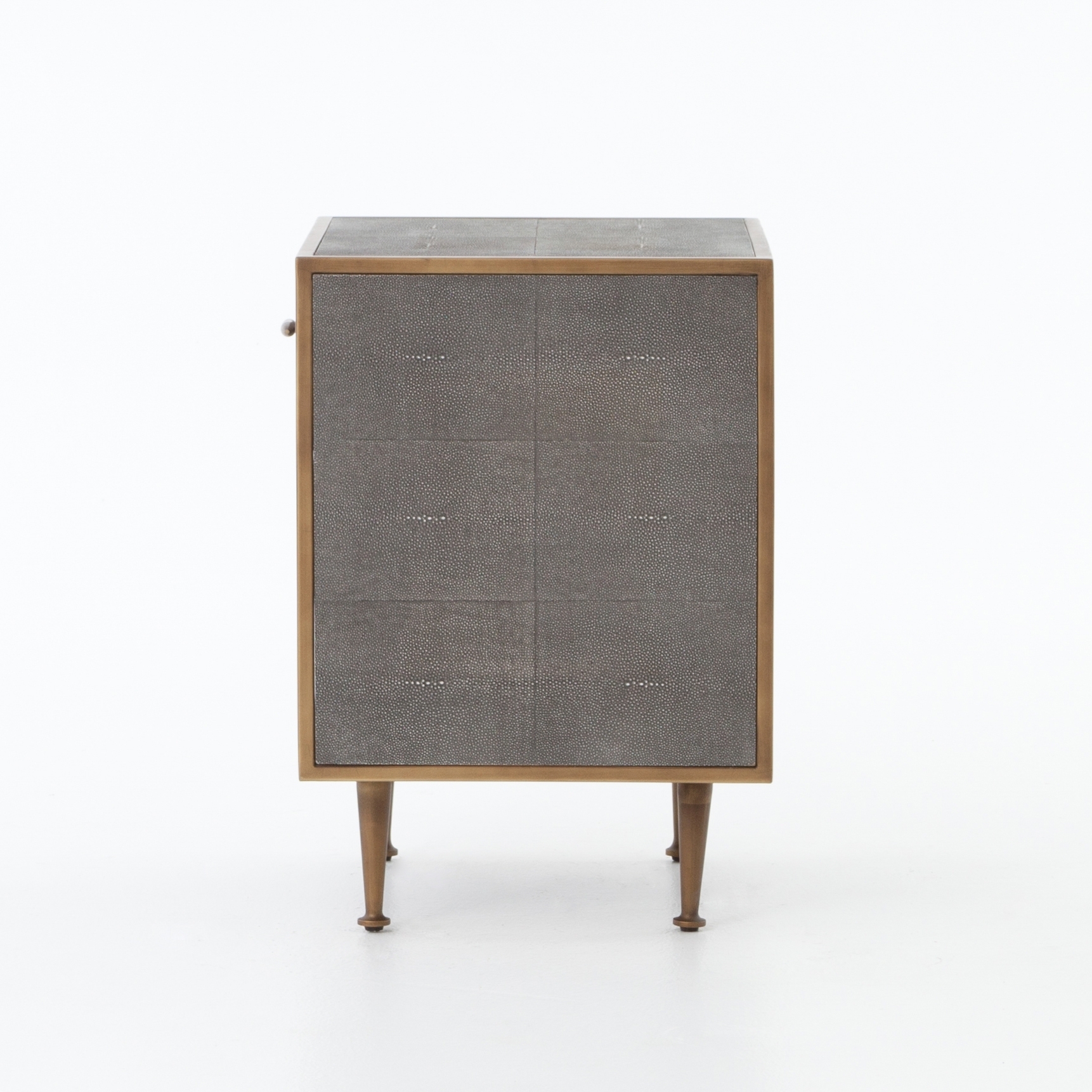 Shagreen Bedside Table-Grey Shagreen - Image 4