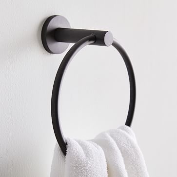 Modern Overhang Bathroom Collection, Towel Hook, Dark Bronze - Image 1