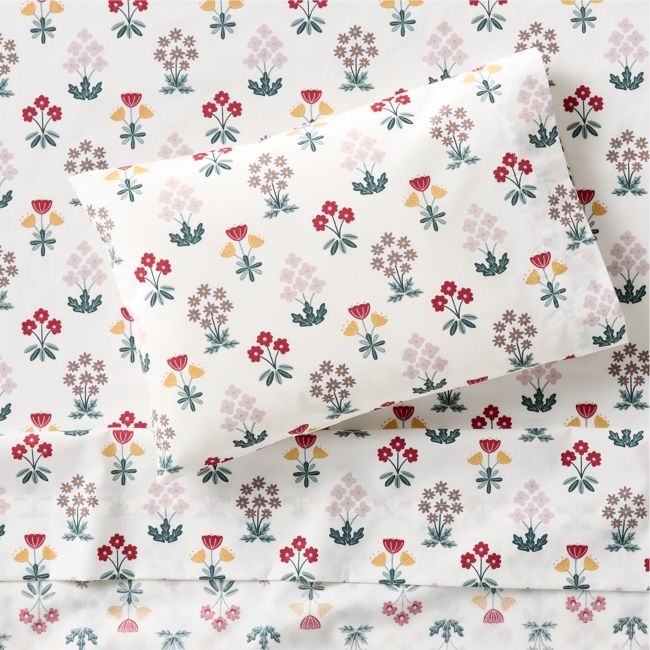 Stay Cool Nordic Bloom 100% Organic Cotton Toddler Sheet Set - Image 0