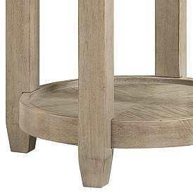 Bellamy 22" Wide Wood Veneer Round End Table, Gray - Image 2
