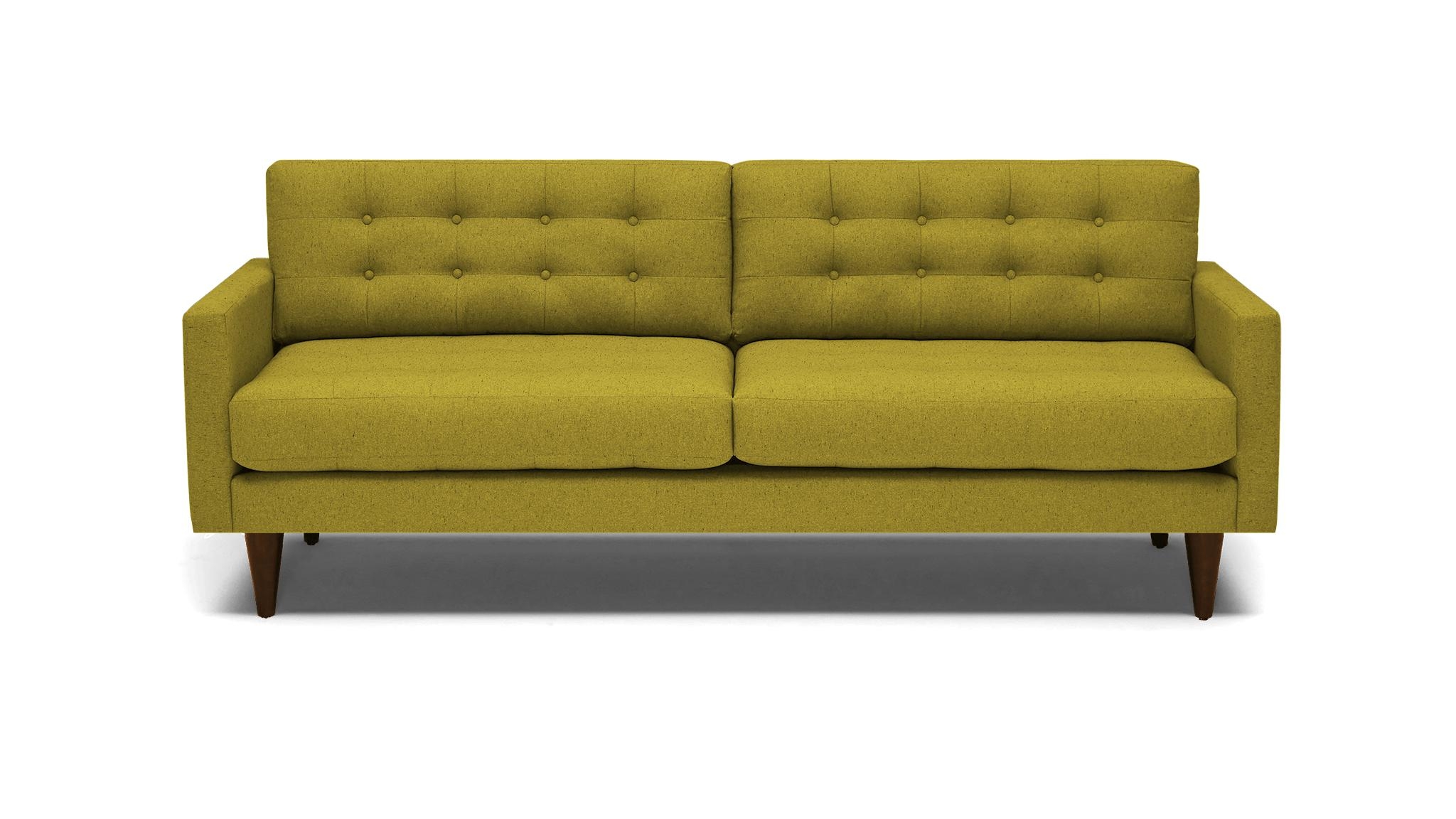Yellow Eliot Mid Century Modern Sofa - Bloke Goldenrod - Mocha - Image 0